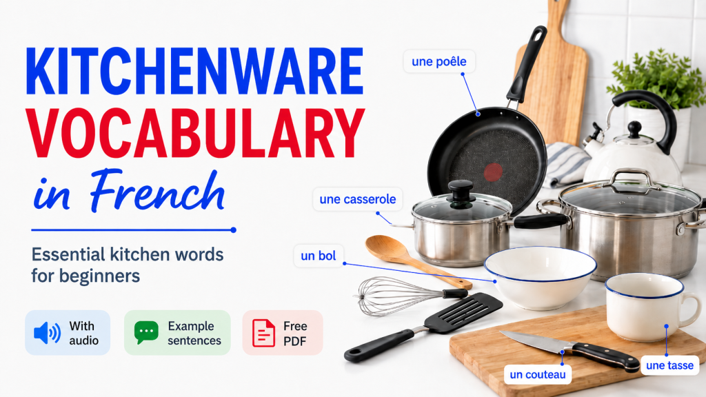 Kitchenware vocabulary in French