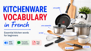 Kitchenware vocabulary in French