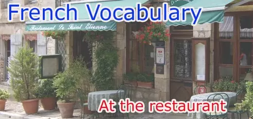 Restaurant Vocabulary in French