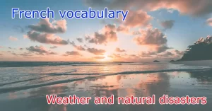 Weather vocabulary in French